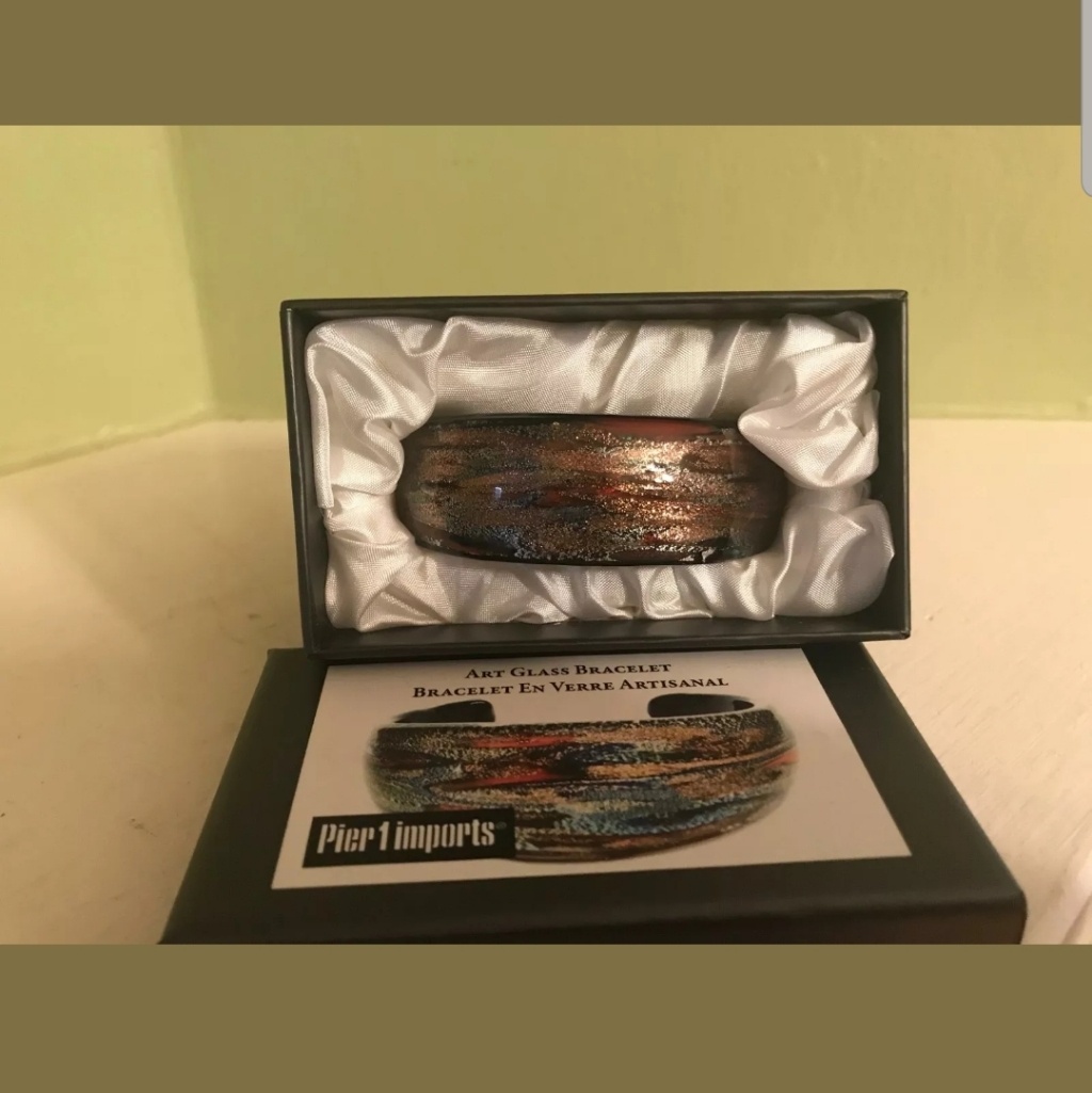 Nwt Pier 1 Art Glass Braclet